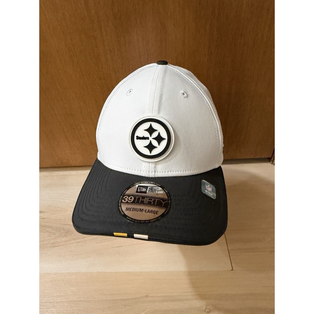 New Era Pittsburgh Steelers Sideline 39THIRTY Flex Men's Hat M/L Cap White